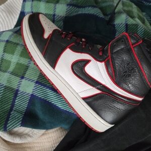 Jordan Black and White Athletic Shoes High-Top